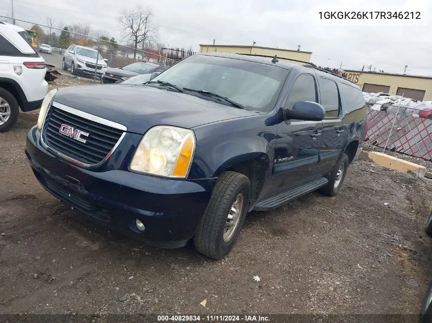 2007 GMC Yukon Xl 2500 Slt VIN: 1GKGK26K17R346212 Lot: 40829834