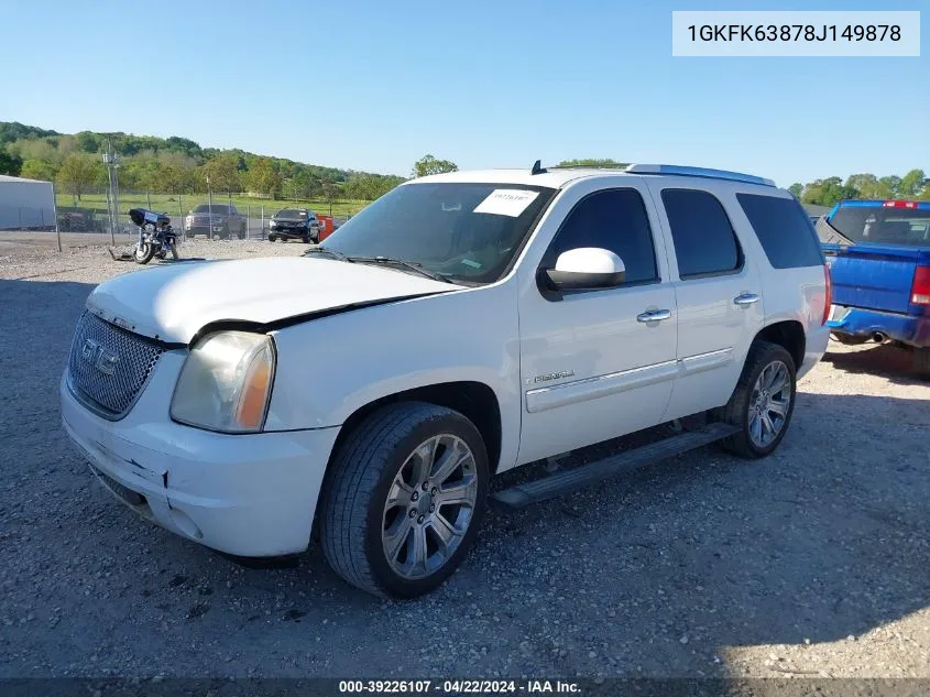 1GKFK63878J149878 2008 GMC Yukon Denali