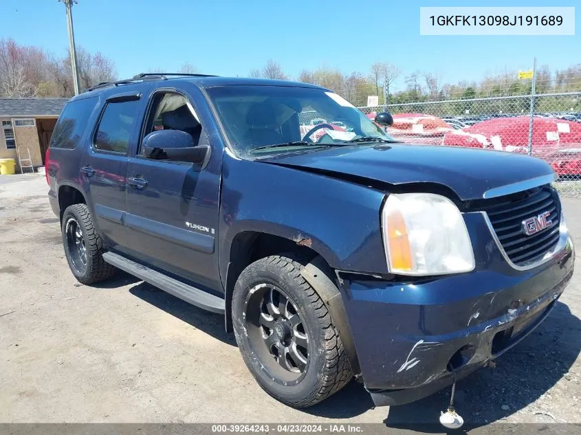 2008 GMC Yukon Sle VIN: 1GKFK13098J191689 Lot: 39264243