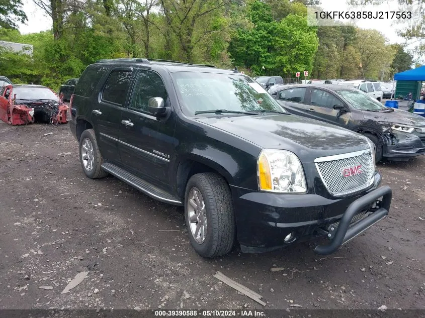 1GKFK63858J217563 2008 GMC Yukon Denali