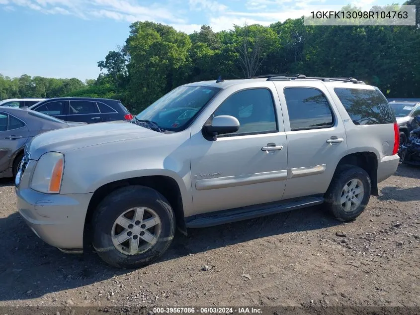 2008 GMC Yukon Slt VIN: 1GKFK13098R104763 Lot: 39567086