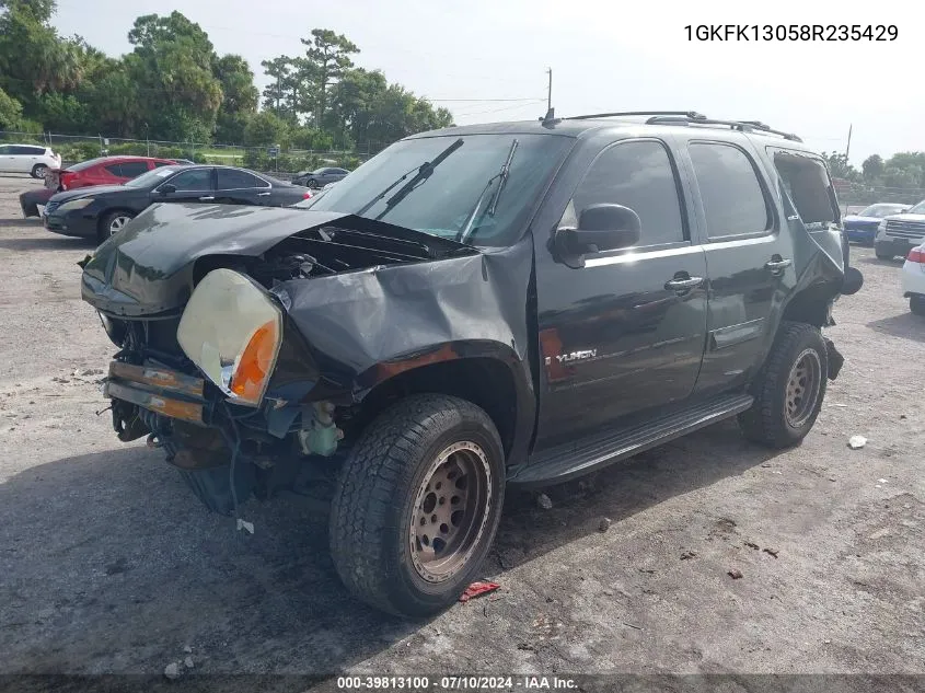 2008 GMC Yukon Slt VIN: 1GKFK13058R235429 Lot: 39813100