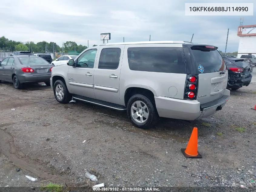 2008 GMC Yukon Xl 1500 Denali VIN: 1GKFK66888J114990 Lot: 39879152