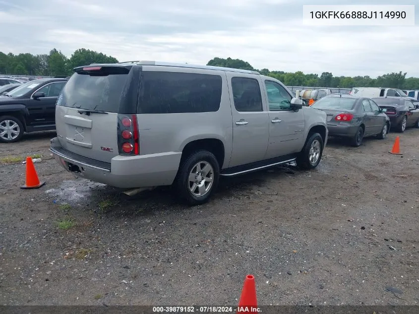 2008 GMC Yukon Xl 1500 Denali VIN: 1GKFK66888J114990 Lot: 39879152