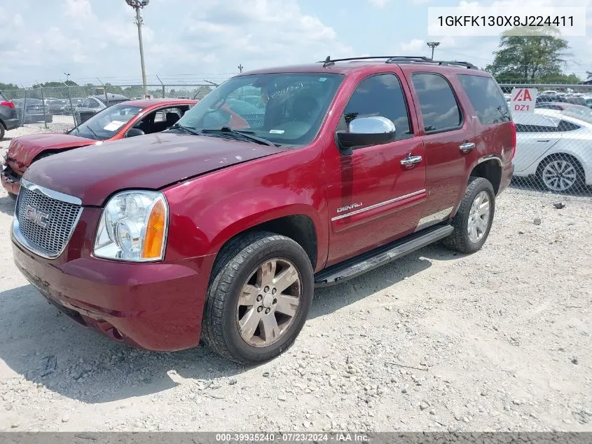 2008 GMC Yukon Slt VIN: 1GKFK130X8J224411 Lot: 39935240