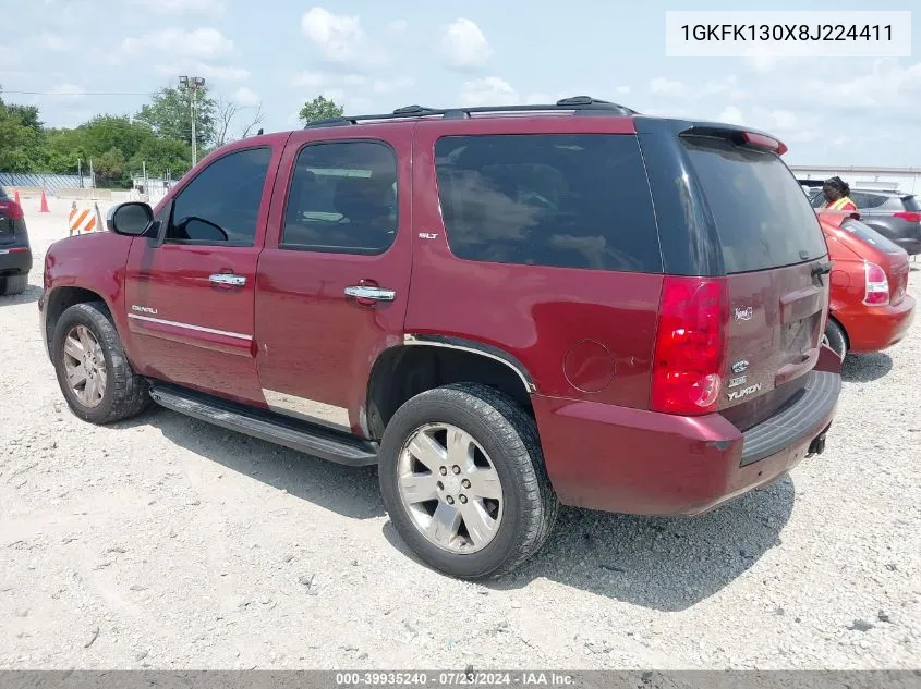 2008 GMC Yukon Slt VIN: 1GKFK130X8J224411 Lot: 39935240