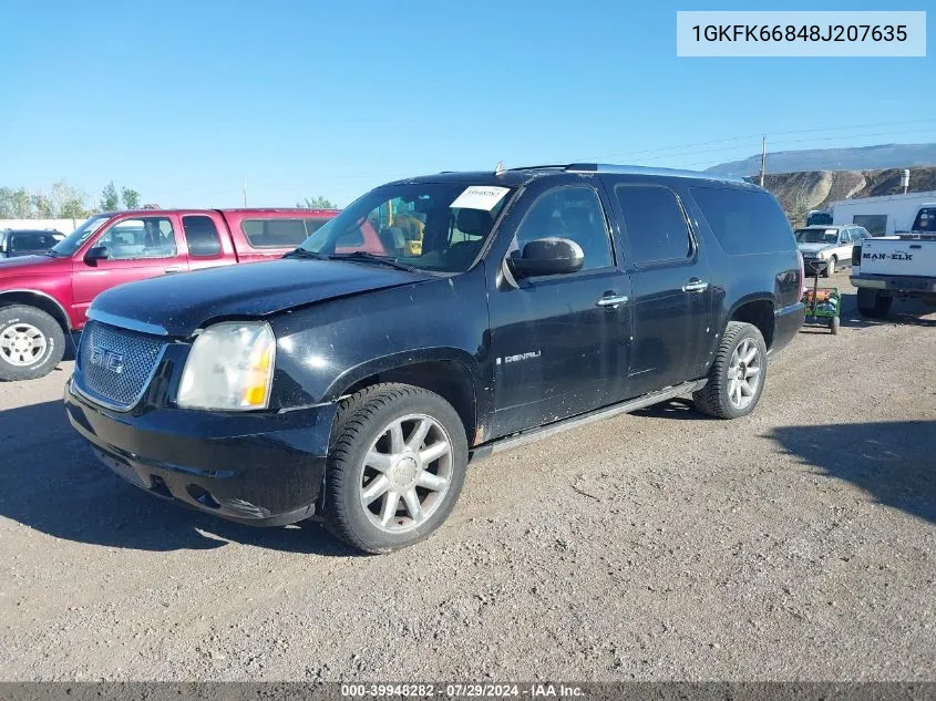 2008 GMC Yukon Xl 1500 Denali VIN: 1GKFK66848J207635 Lot: 39948282