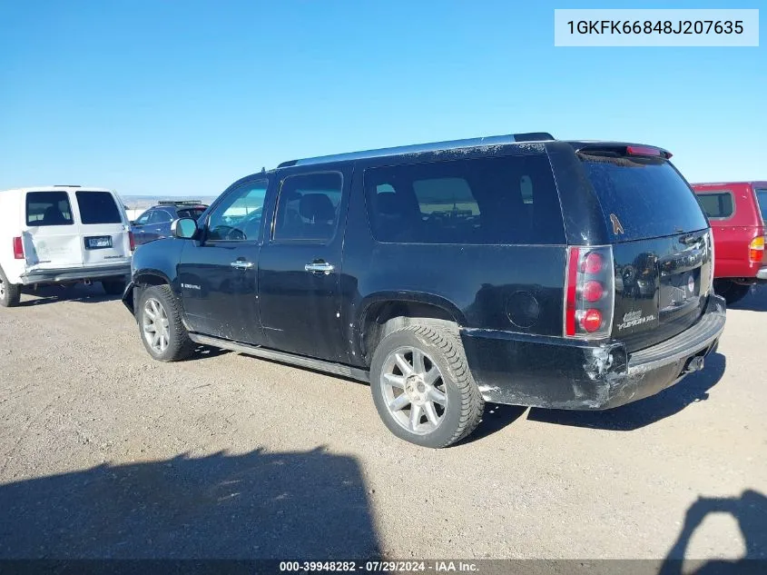 2008 GMC Yukon Xl 1500 Denali VIN: 1GKFK66848J207635 Lot: 39948282