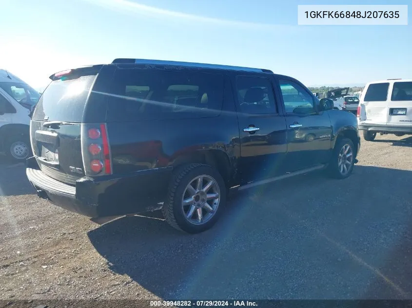 2008 GMC Yukon Xl 1500 Denali VIN: 1GKFK66848J207635 Lot: 39948282