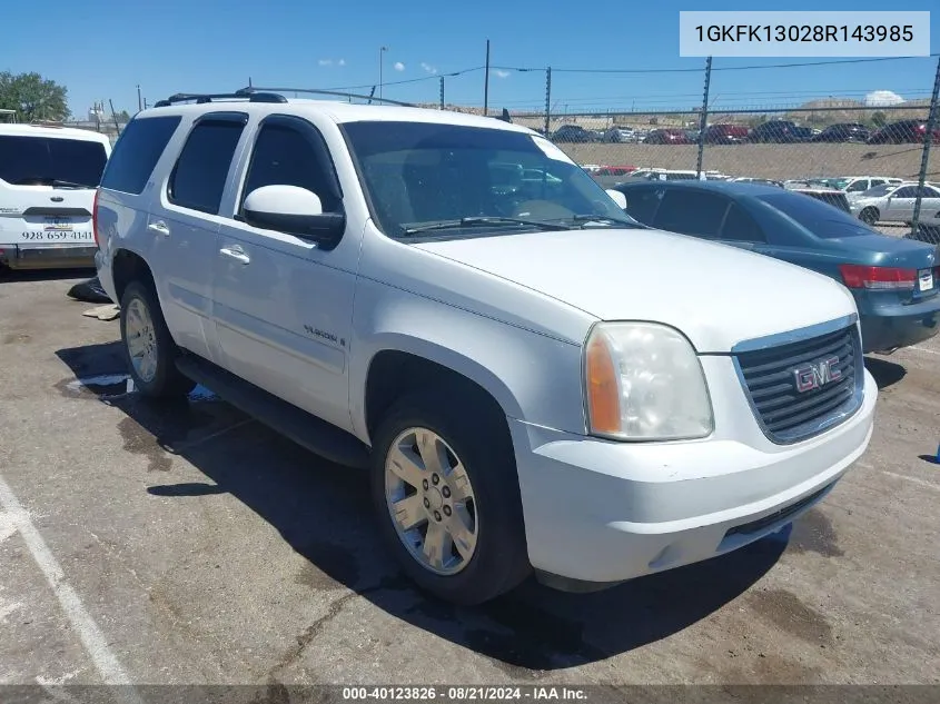 2008 GMC Yukon Slt VIN: 1GKFK13028R143985 Lot: 40123826