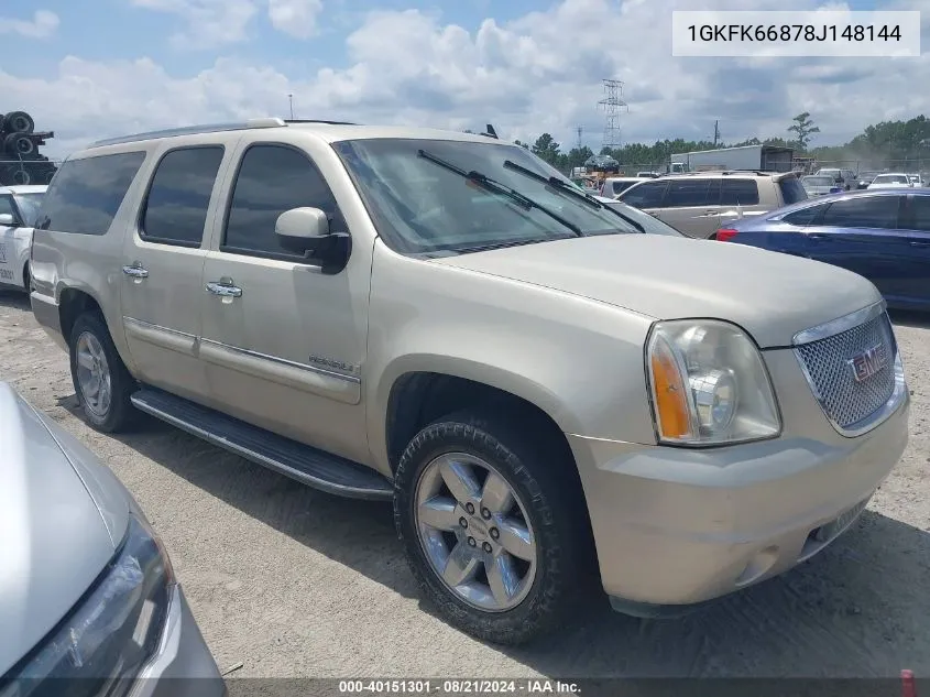 2008 GMC Yukon Xl 1500 Denali VIN: 1GKFK66878J148144 Lot: 40151301