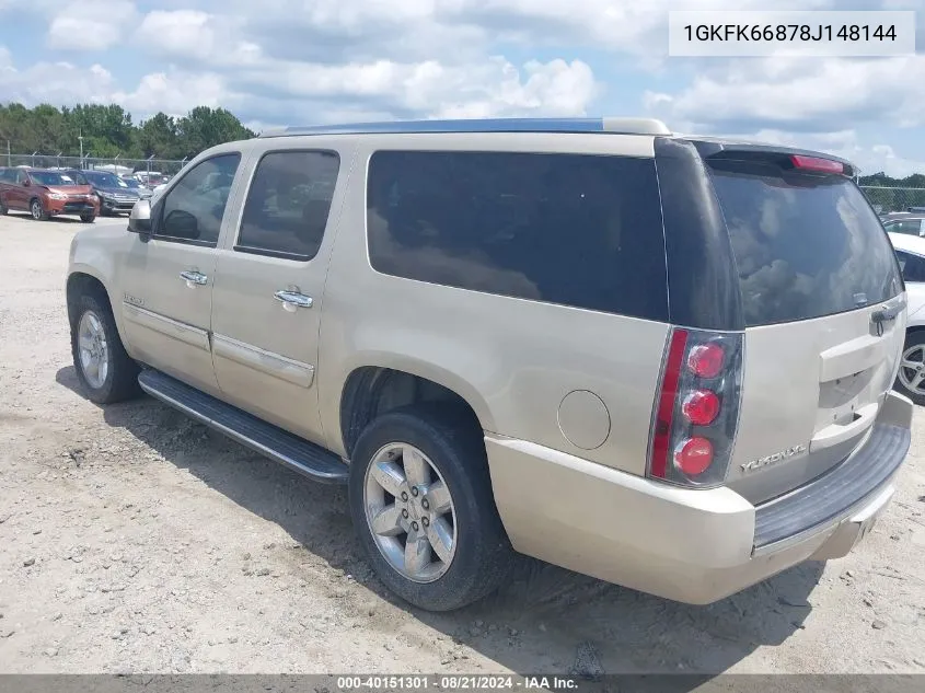 2008 GMC Yukon Xl 1500 Denali VIN: 1GKFK66878J148144 Lot: 40151301