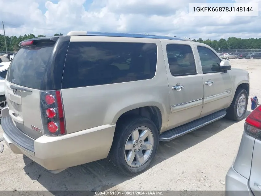 2008 GMC Yukon Xl 1500 Denali VIN: 1GKFK66878J148144 Lot: 40151301