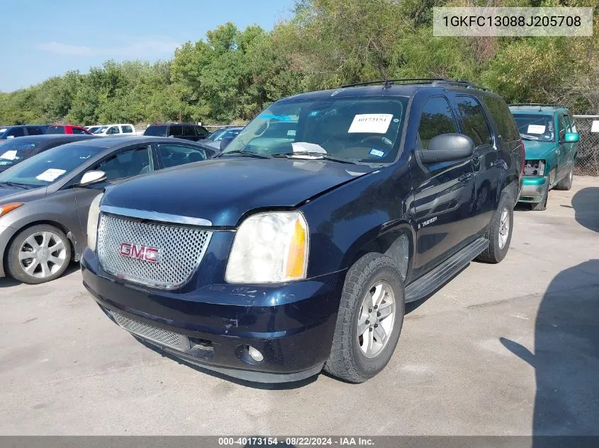 2008 GMC Yukon Slt VIN: 1GKFC13088J205708 Lot: 40173154