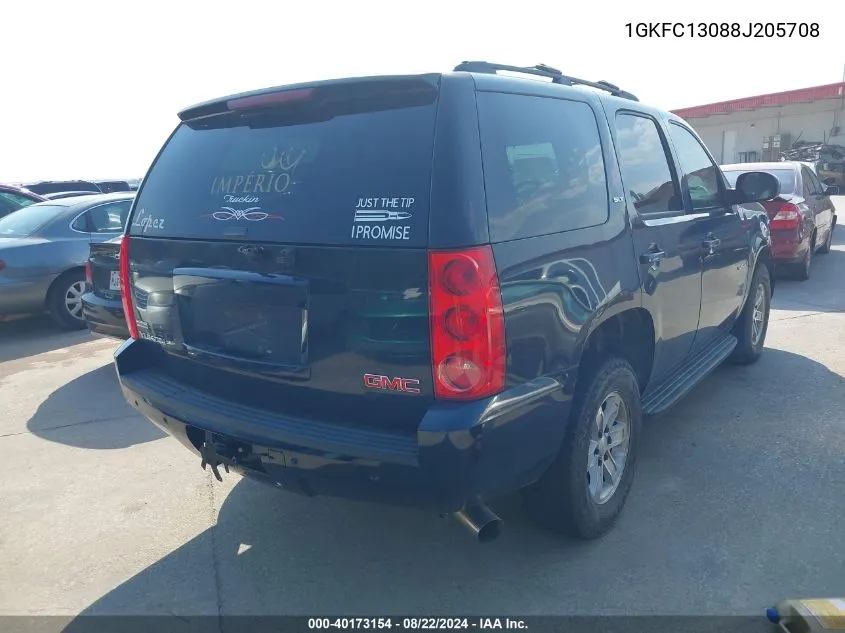 2008 GMC Yukon Slt VIN: 1GKFC13088J205708 Lot: 40173154