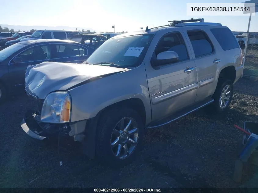 2008 GMC Yukon Denali VIN: 1GKFK63838J154544 Lot: 40212966