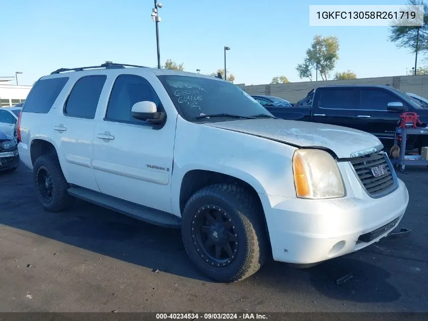 2008 GMC Yukon Slt VIN: 1GKFC13058R261719 Lot: 40234534