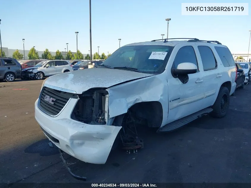 2008 GMC Yukon Slt VIN: 1GKFC13058R261719 Lot: 40234534