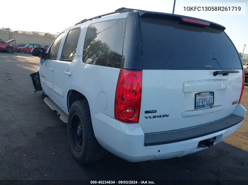 2008 GMC Yukon Slt VIN: 1GKFC13058R261719 Lot: 40234534