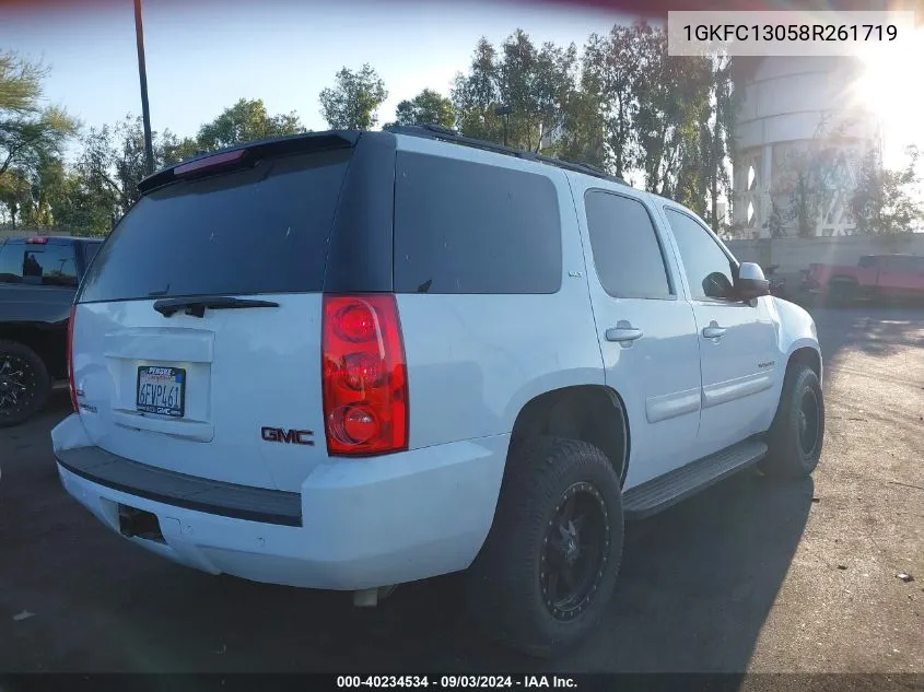 2008 GMC Yukon Slt VIN: 1GKFC13058R261719 Lot: 40234534