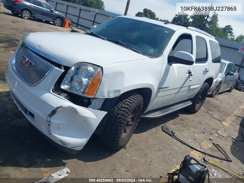 2008 GMC Yukon Denali VIN: 1GKFK63858J227865 Lot: 40254062