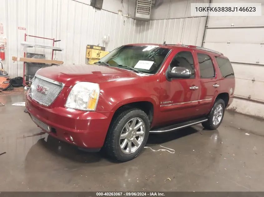 2008 GMC Yukon Denali VIN: 1GKFK63838J146623 Lot: 40263067