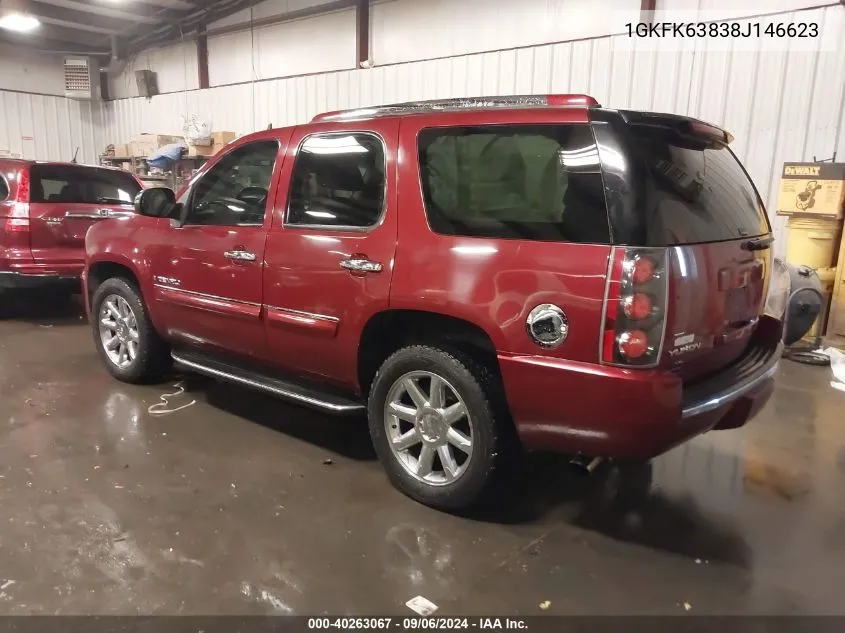 2008 GMC Yukon Denali VIN: 1GKFK63838J146623 Lot: 40263067