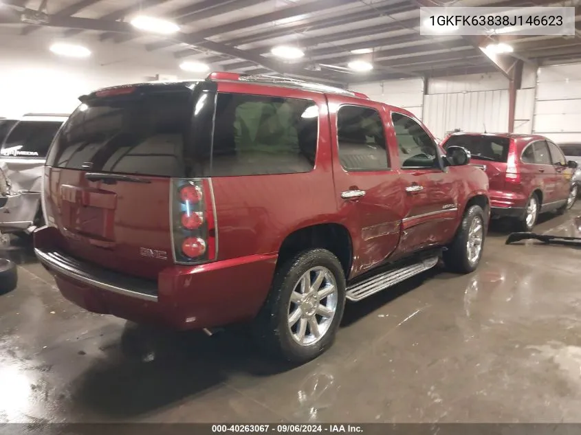 2008 GMC Yukon Denali VIN: 1GKFK63838J146623 Lot: 40263067