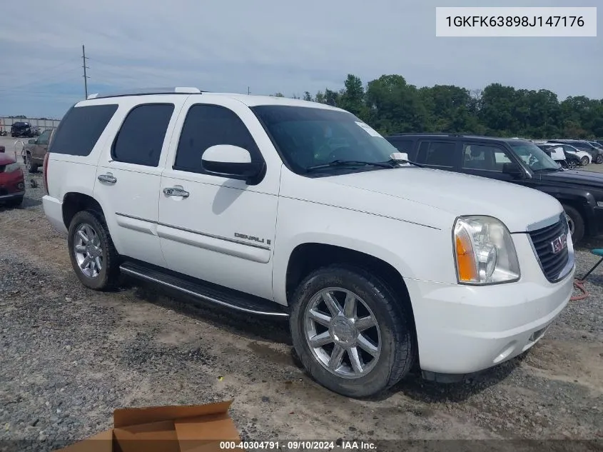 2008 GMC Yukon Denali VIN: 1GKFK63898J147176 Lot: 40304791