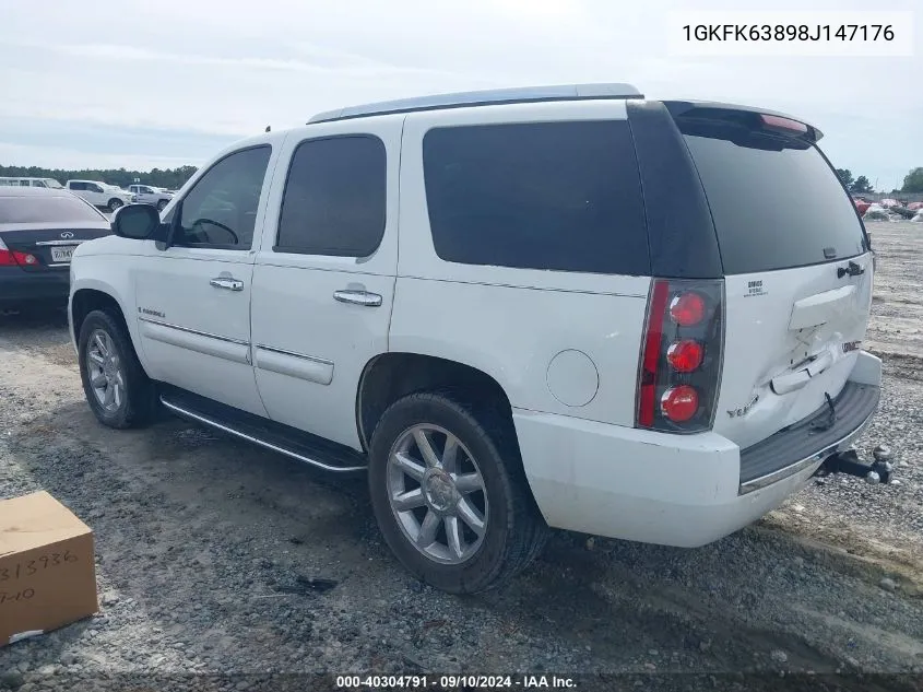 2008 GMC Yukon Denali VIN: 1GKFK63898J147176 Lot: 40304791