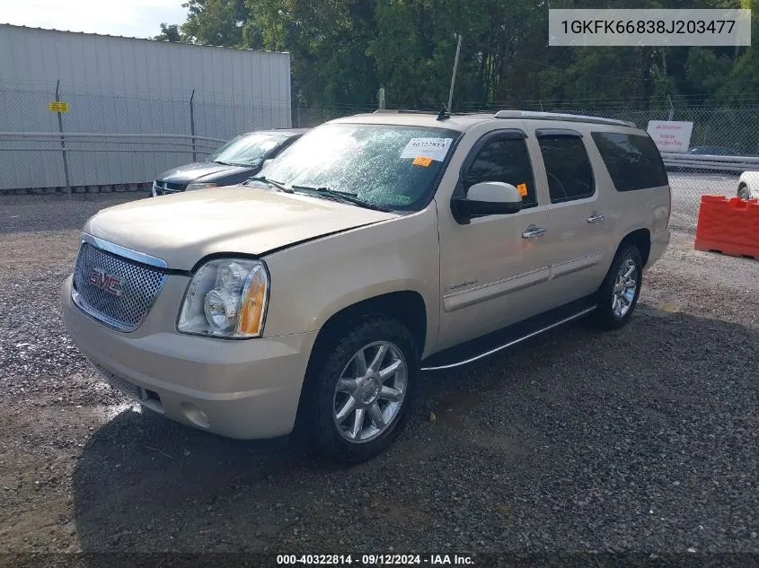 2008 GMC Yukon Xl 1500 Denali VIN: 1GKFK66838J203477 Lot: 40322814