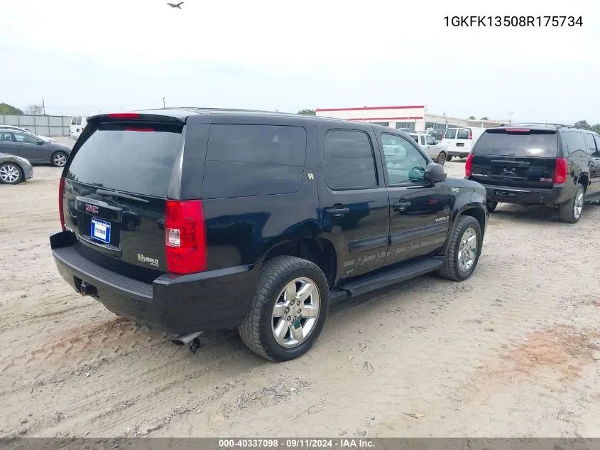 2008 GMC Yukon Hybrid VIN: 1GKFK13508R175734 Lot: 40337098