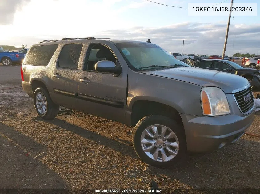 2008 GMC Yukon Xl 1500 Sle VIN: 1GKFC16J68J203346 Lot: 40345623