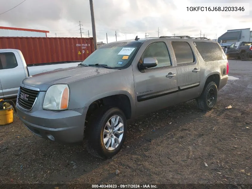 2008 GMC Yukon Xl 1500 Sle VIN: 1GKFC16J68J203346 Lot: 40345623