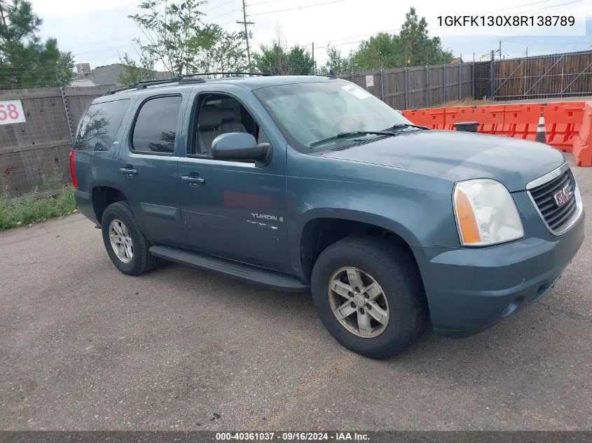 2008 GMC Yukon Slt VIN: 1GKFK130X8R138789 Lot: 40361037