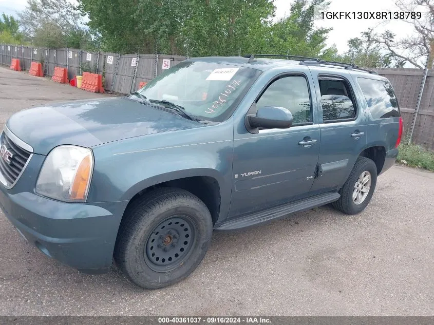 2008 GMC Yukon Slt VIN: 1GKFK130X8R138789 Lot: 40361037