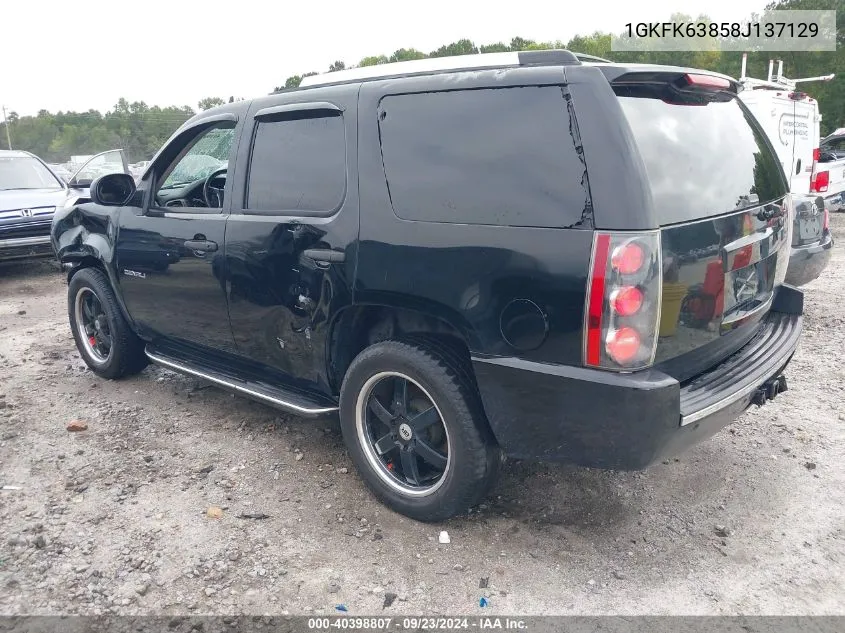 2008 GMC Yukon Denali VIN: 1GKFK63858J137129 Lot: 40398807