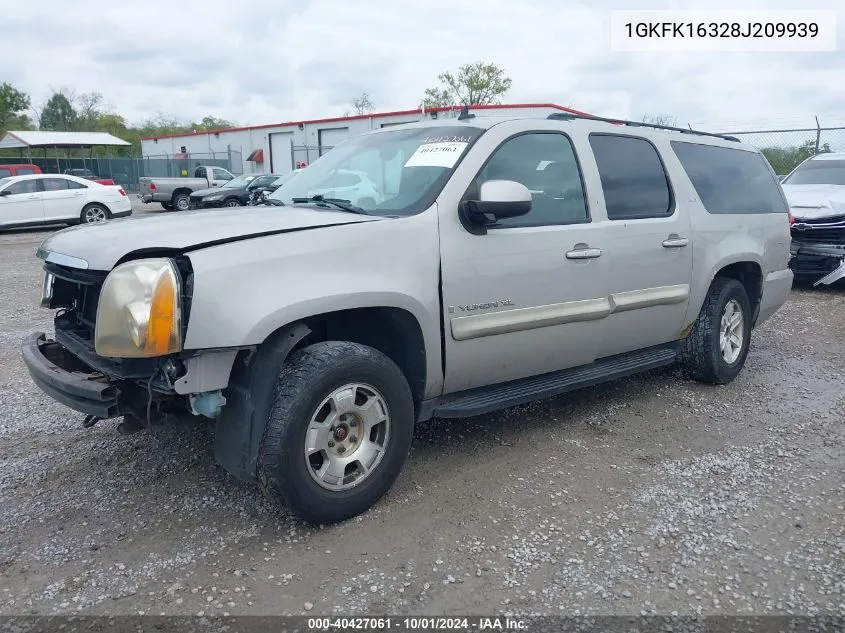 2008 GMC Yukon Xl 1500 Slt VIN: 1GKFK16328J209939 Lot: 40427061