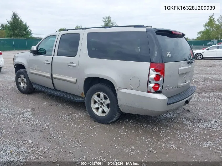 2008 GMC Yukon Xl 1500 Slt VIN: 1GKFK16328J209939 Lot: 40427061