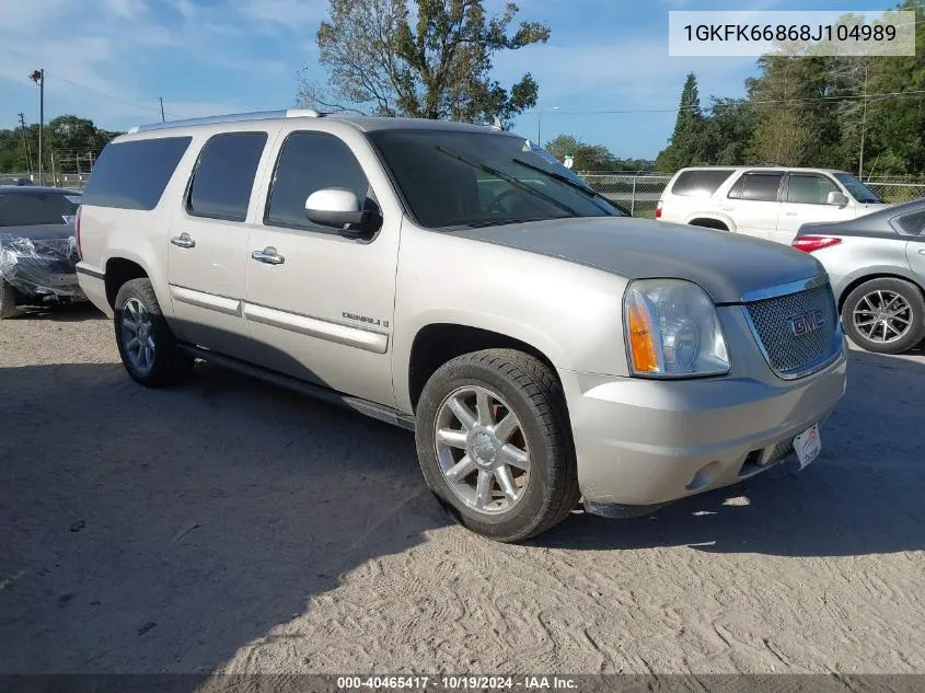 2008 GMC Yukon Xl Denali VIN: 1GKFK66868J104989 Lot: 40465417