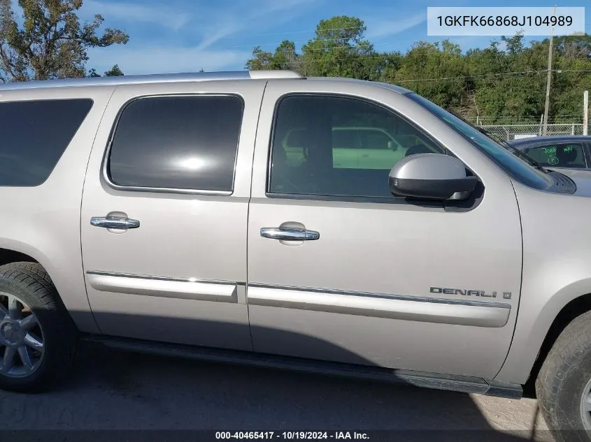 1GKFK66868J104989 2008 GMC Yukon Xl Denali