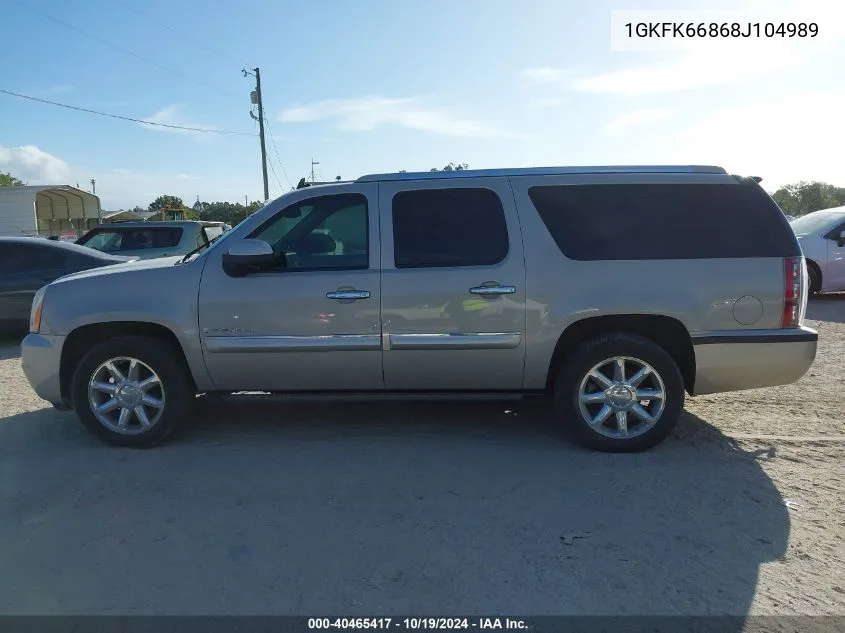 2008 GMC Yukon Xl Denali VIN: 1GKFK66868J104989 Lot: 40465417