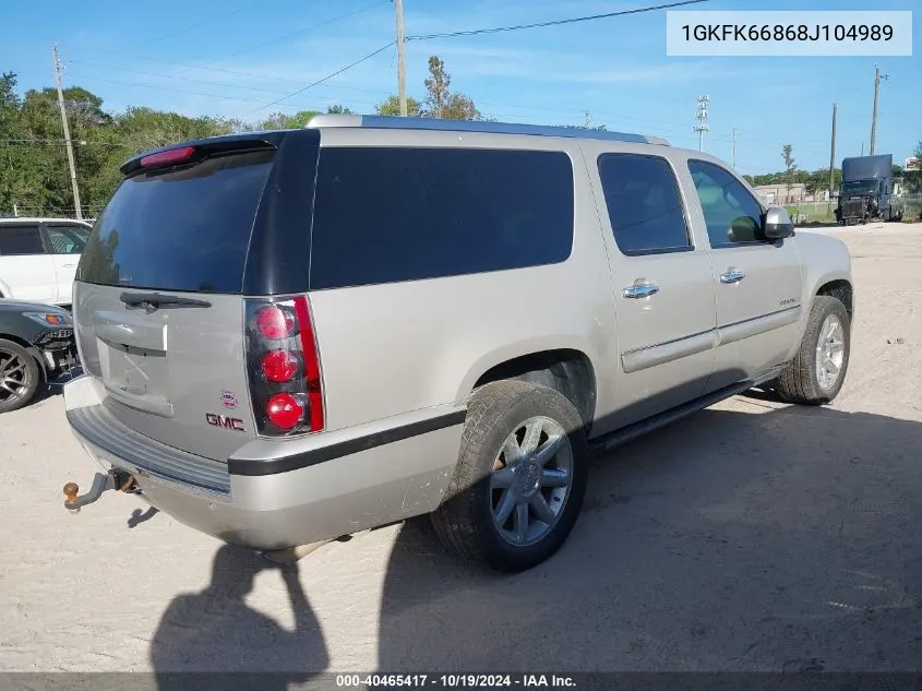 1GKFK66868J104989 2008 GMC Yukon Xl Denali