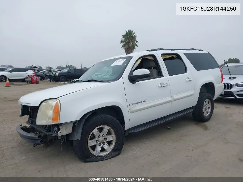 2008 GMC Yukon Xl 1500 Sle VIN: 1GKFC16J28R144250 Lot: 40581463