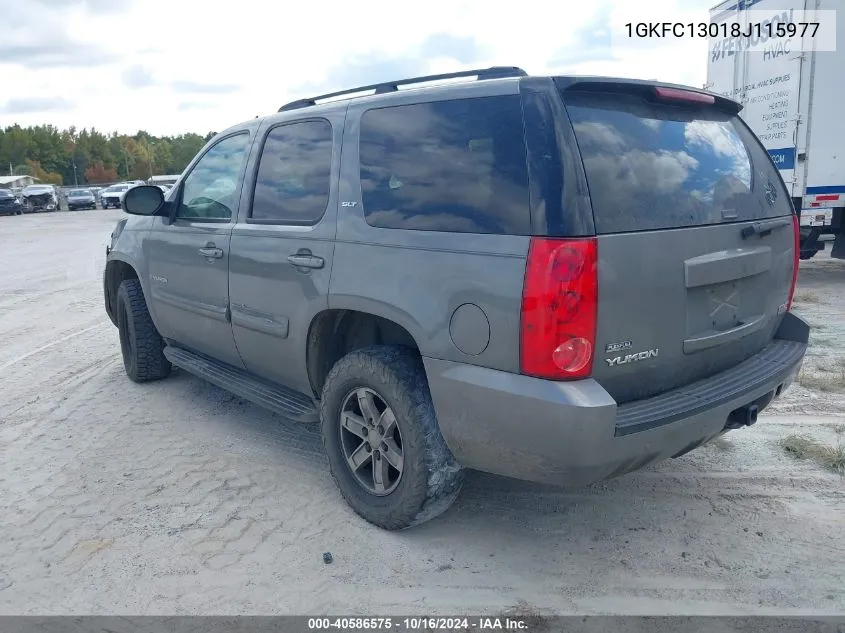 2008 GMC Yukon Slt VIN: 1GKFC13018J115977 Lot: 40586575