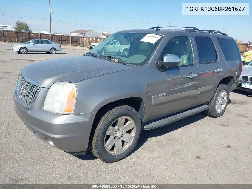 2008 GMC Yukon Slt VIN: 1GKFK13068R261697 Lot: 40600383