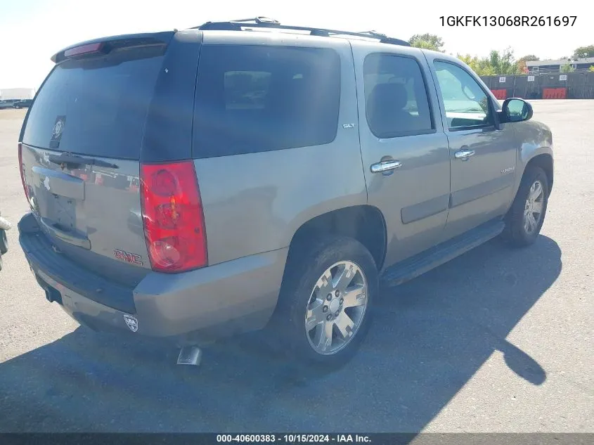 2008 GMC Yukon Slt VIN: 1GKFK13068R261697 Lot: 40600383