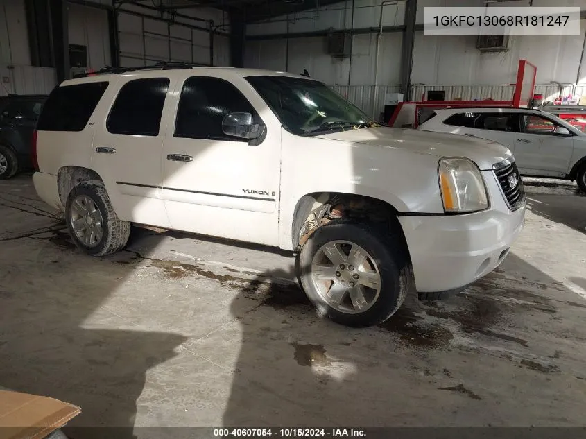 2008 GMC Yukon Slt VIN: 1GKFC13068R181247 Lot: 40607054