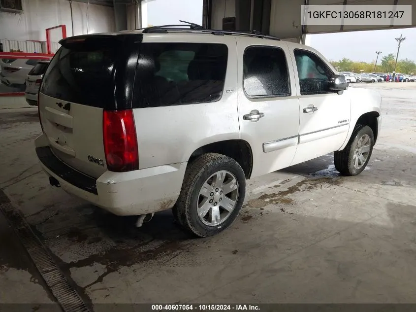 2008 GMC Yukon Slt VIN: 1GKFC13068R181247 Lot: 40607054