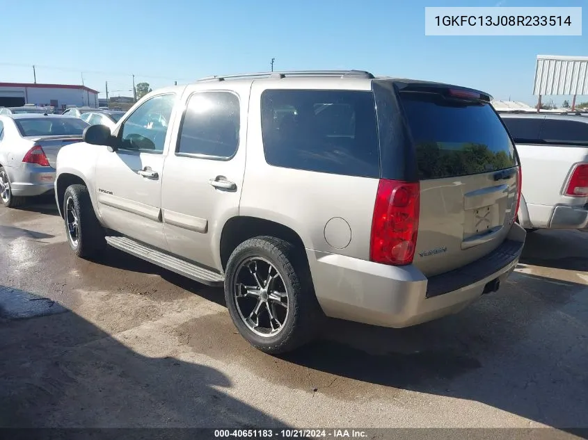 2008 GMC Yukon Sle VIN: 1GKFC13J08R233514 Lot: 40651183